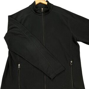 Marmot Jacket Mens XL Black Long Sleeve Full Zip Fleece Zipper Pocket Mock Neck